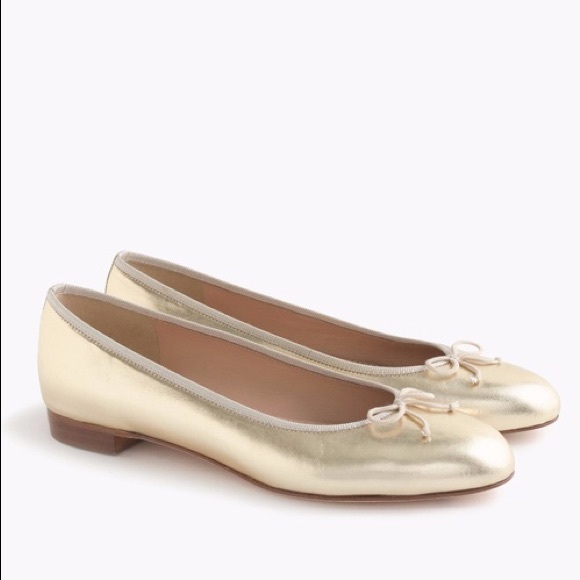 🥂2/$60 SALE🥂NWOT J. Crew Gold Ballet Flats - 7